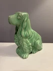 Shawnee Vintage Pottery Springer/Cocker Spaniel Dog Planter Ceramic 1940s Green