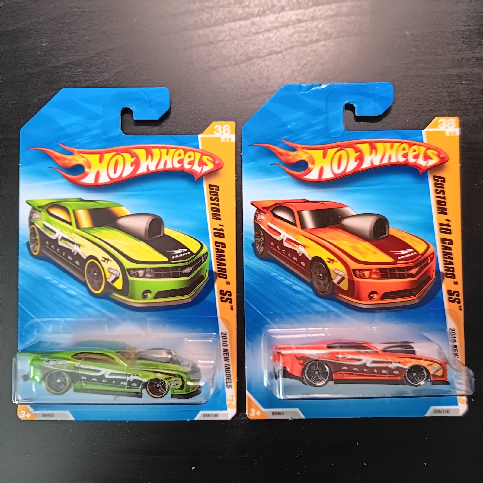 2X - 2010 Hot Wheels New Models - Custom '10 Camaro SS - Orange & Green