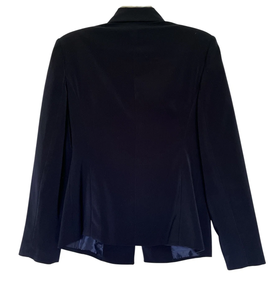 Blazer y falda Morgan Miller 2 piezas azul marino carrera traje talla 10 manga larga forrado Foto 3 de 4