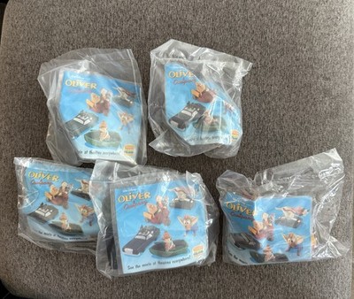 DISNEY'S OLIVER AND COMPANY 1993 BURGER KING KIDS CLUB TOY  SET OF 5 ~ BRAND NEW