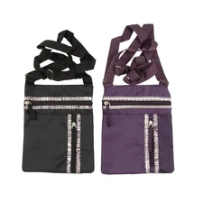 Canyon Sky Nylon Crossbody Bag 2-Piece Set in Purple and Black