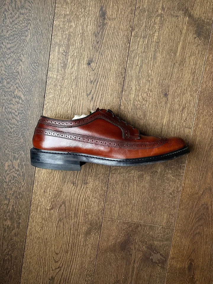 Zapatos de Vestir Stafford Ala Larga Punta de Ala Cuero Talla 10.5 Hechos en EE. UU. Foto 3 de 4