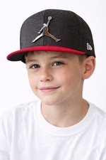 Nike Air Jordan Elephant Print Snapback Hat Black/Red Youth/Child Pro Cap