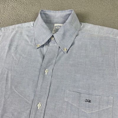 BROOKS BROTHERS｜USA製OX・BDシャツ （15 1/2-34） Vintage Brooks Brothers Makers Shirt Mens 15 Blue OCBD Short