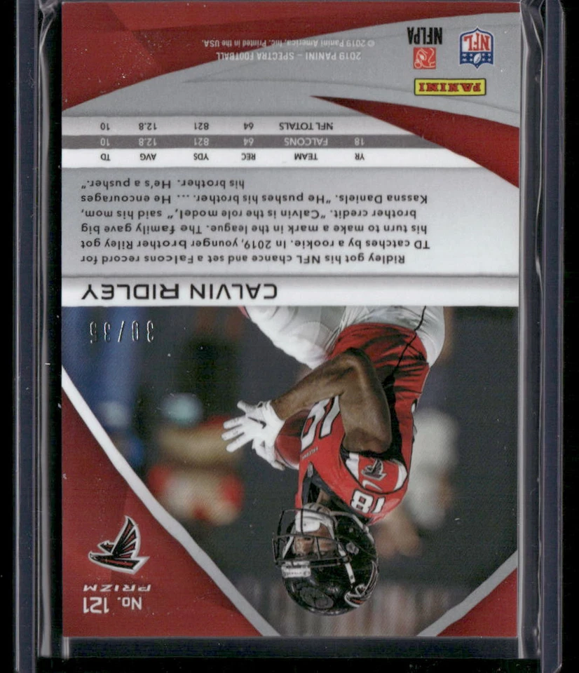 2019 Panini Spectra 121 Calvin Ridley Green Scope /35 - Image 2 of 2