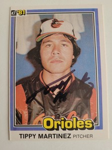 Tippy Martinez Baltimore Orioles AUTO Signed 1981 Donruss Colorado State Rams 