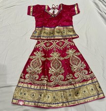 Traditional Girls Lehenga Choli Set Cultural Wear for Kids 3-4 Years Old
