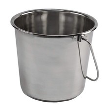 Grip Stainless Steel Bucket 2 Gallon - Great for Pets, Cleaning, Food Prep ...