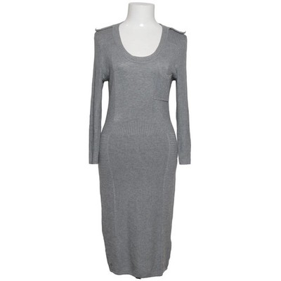 H&M, Kleid, Größe: M, Grau, Polyamid/Viskose, Streifen, Rippenstrick, Damen #Cnd