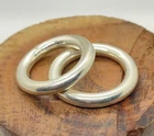 925 Sterling Silver Band Ring Set, Thick Wedding Bands, 5mm Wide