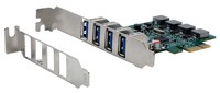 EX-11194 Exsys 4-Port USB 3.2 Gen 1 PCIe Card with Self Power 3A (Renesas) ( ~D~