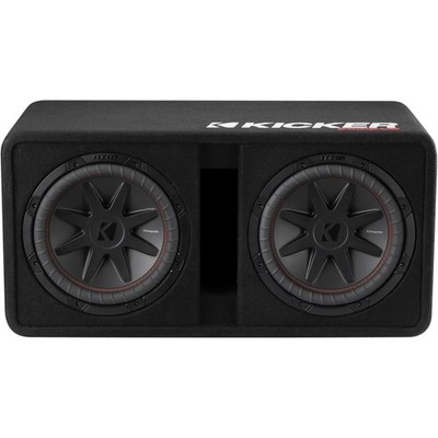 Kicker 52DCVR122 CompVR 12'' dual subwoofers in vented box, 2-ohm