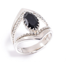 Black Onyx Ring 925 Sterling Silver Ring For Women Wedding Gift For Her Dainty