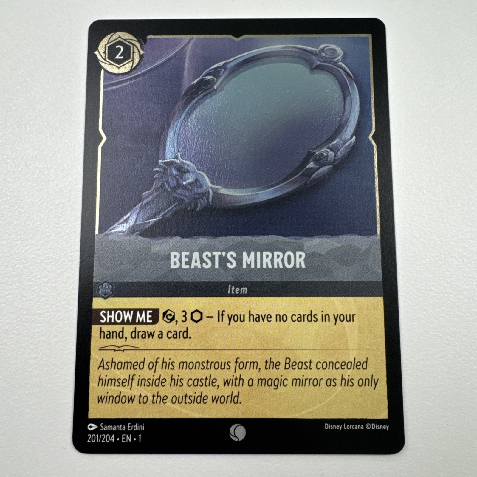 Beast's Mirror - 201/204 - Common - Cold Foil NM - Disney Lorcana TCG