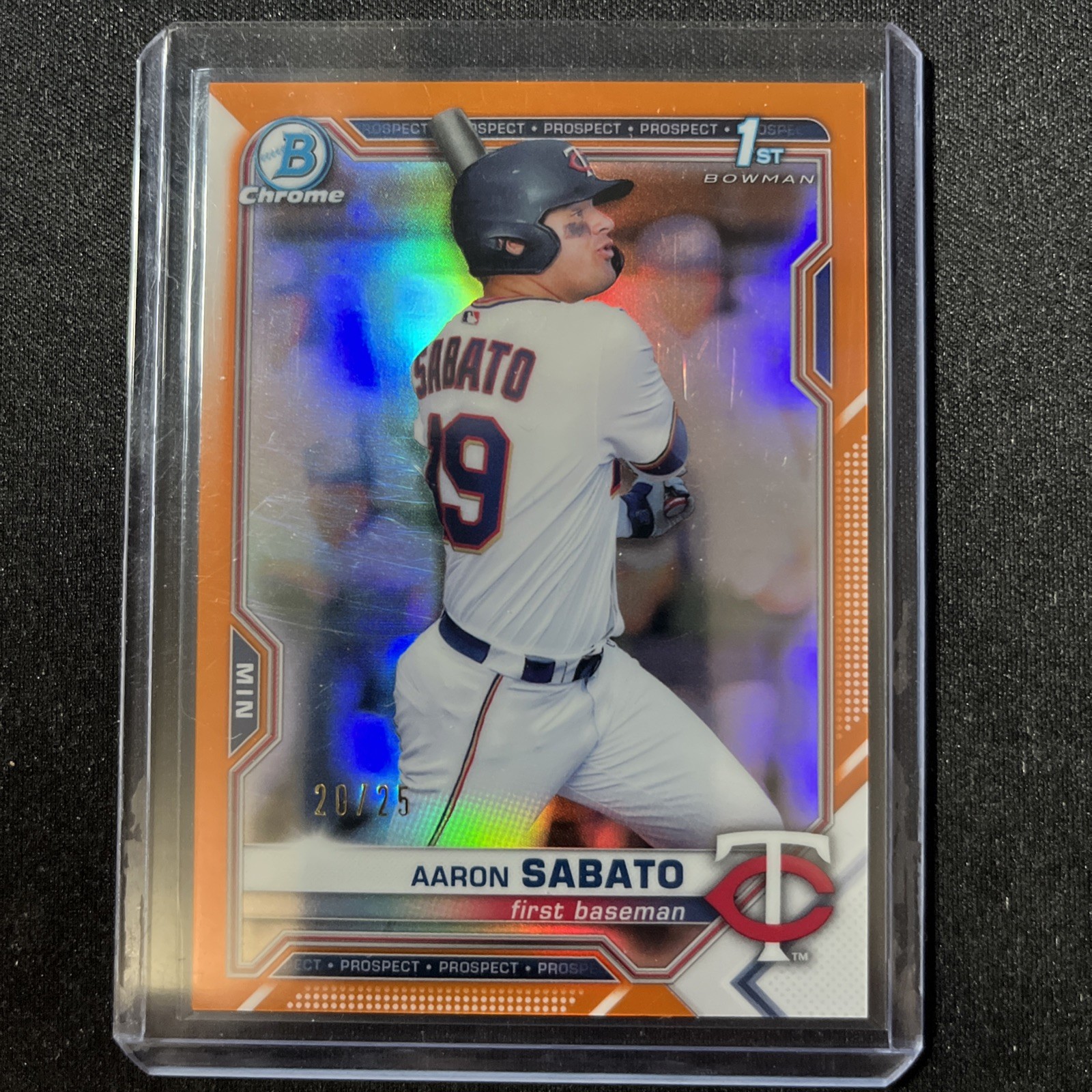 2021 Bowman - Chrome Prospects Aaron Sabato #BCP-125 Orange  /25 (RC)