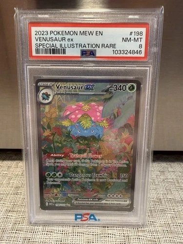 2023 Pokemon MEW EN 151 Venusaur Ex Special Illustration Rare SIR 198/165 PSA 8
