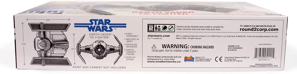 MPC Star Wars: A New Hope Darth Vader Tie Fighter Kit Modelo Escala 1:32 Foto 2 de 4
