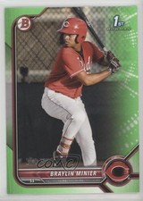 2022 Bowman Prospects Neon Green Border 179/399 Braylin Minier #BP-93 0x8e