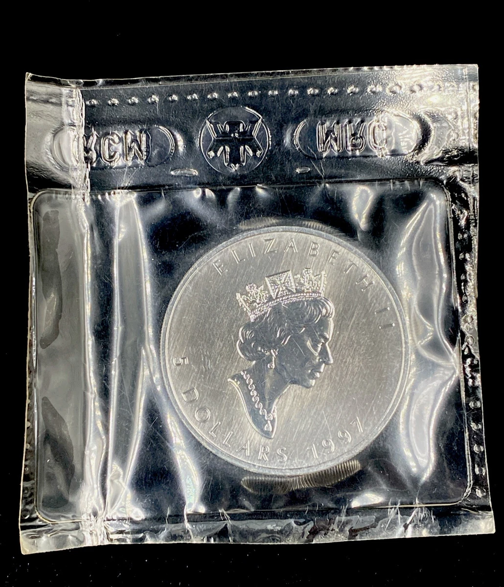 Canadian Maple Leaf Uncertified Silver Bullion Coins 1997 for sale