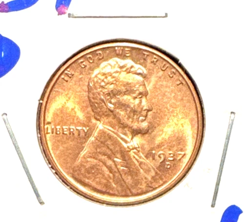 1937 d lincoln wheat cent Gem BU