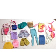 15 Pc Vintage Barbie Size Clothes Lot Shorts Leggings Tops Skirts Swimsuit