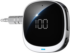 AUX Bluetooth Adapter for Car, LED Screen Bluetooth 5.3 Receiver for Speaker/H