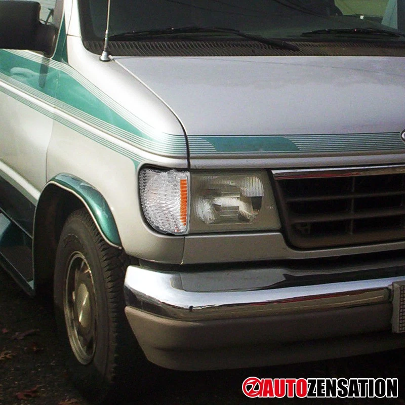 Fit 1992-2007 Ford E150 E250 E350 Econoline Corner Lights Signal Parking Lamps - Image 4 of 4