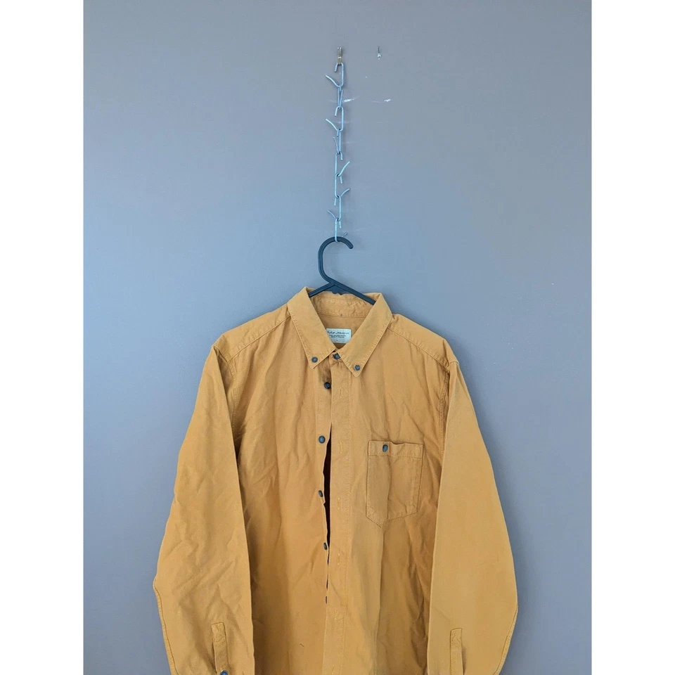 Nudie Jeans Co Shirt Mens Large Mustard Yellow Button Down Long Sleeve Casual - image 2 of 4