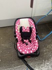 High Chair w/Tray;car seat;bouncy chair;bed frame w/ bed, sheet & blanket; & fan — photo 2