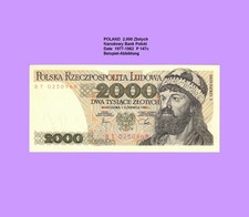 POLEN  POLAND  2000  ZLOTYCH  1977/82  Unc P 147c Serie BT  172255##