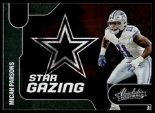 Micah Parsons 2022 Panini Absolute #SG-6 Star Gazing Dallas Cowboys