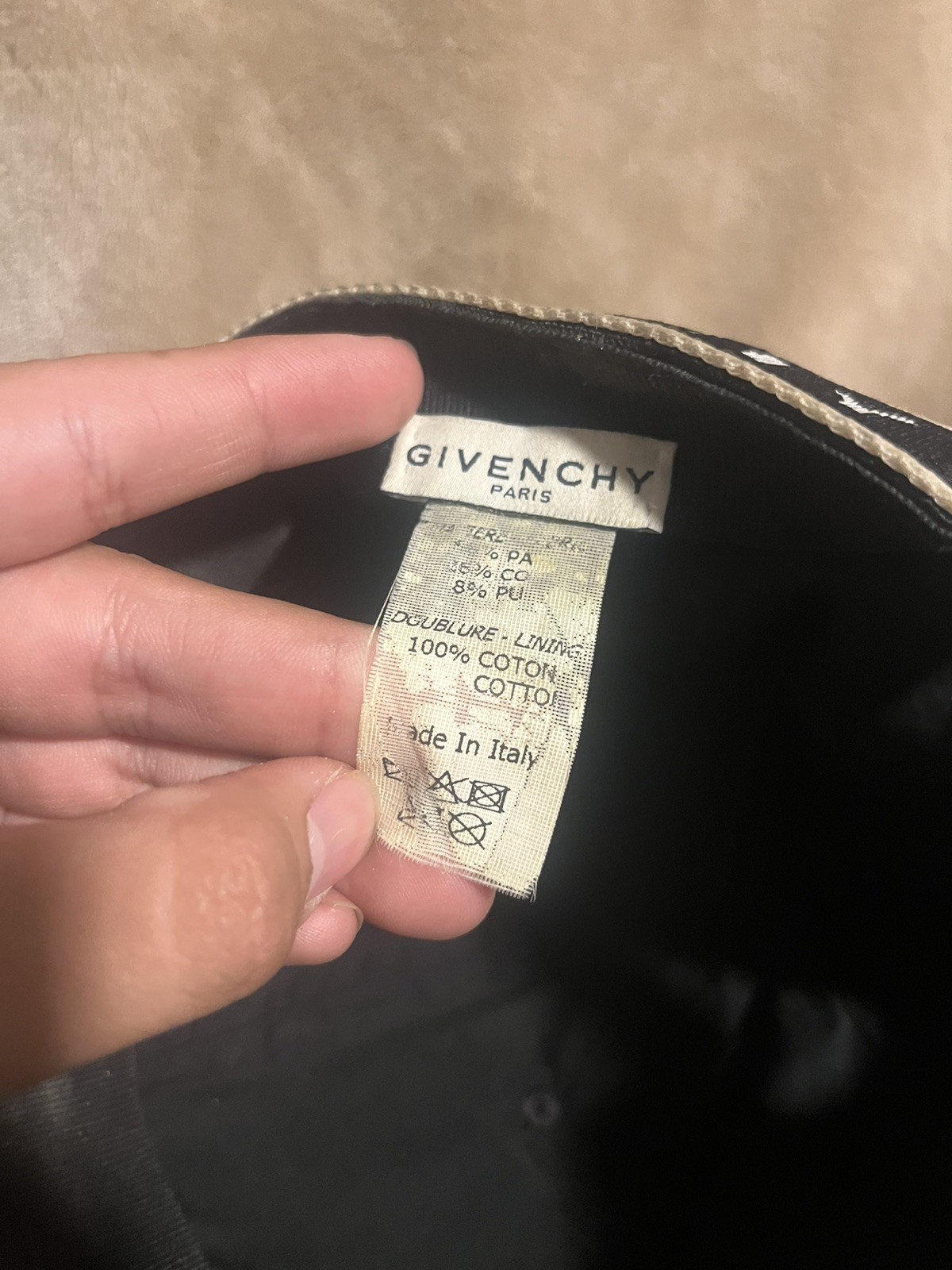 GIVENCHY Adjustable Cap Hat Polyester Black Mens - image 11