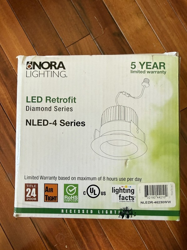 Nora Lighting LED Retrofit NLED Diamond Series Recessed Lighting Fixture Can