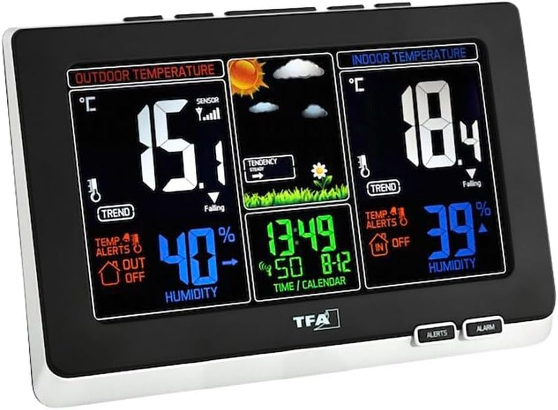 Dostmann Stazione Meteo Con Sensore Esterno, Wireless Spring, 35.1129.01, Temper