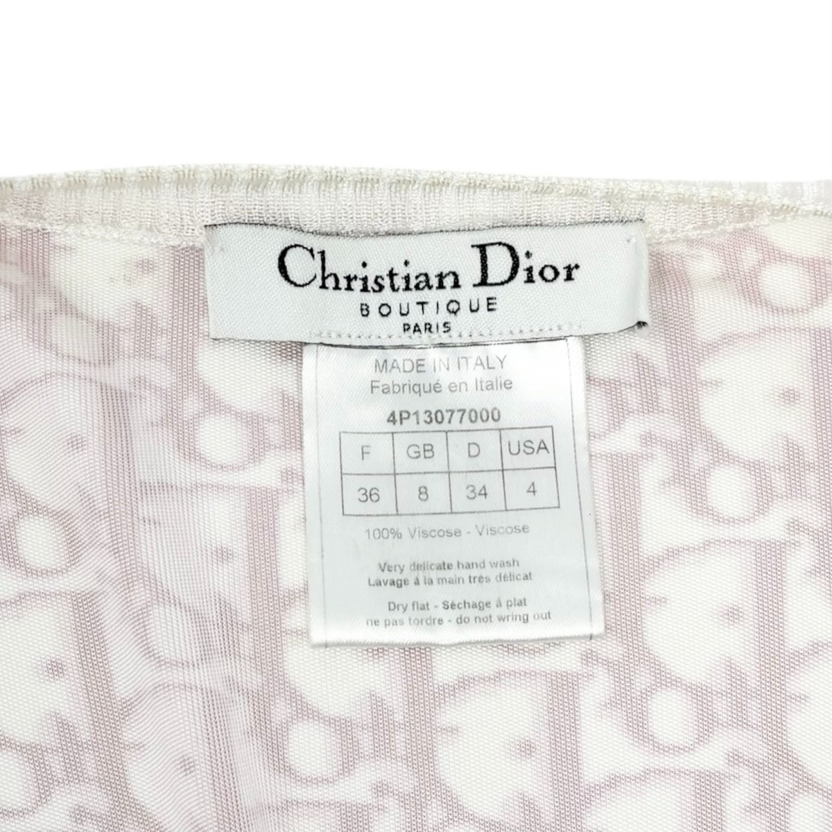 Dior Vintage 2004 Trotter Monogram Zipped Jacket #36 Pink White