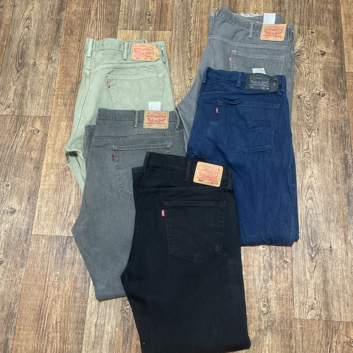 Lot of 5 Levis 569 559 501 Jean Mens 42x32 44x32 Denim | eBay