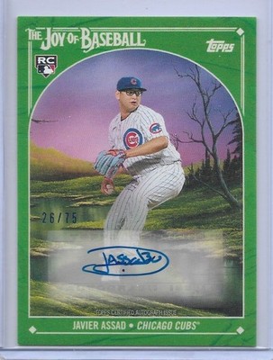 2023 Topps X Bob Ross The Joy of Baseball - Javier Assad #16 Sap Green Auto /75