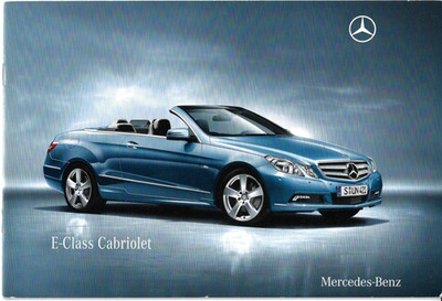 Mercedes-Benz E-Klasse Cabriolet 2010 UK Markteinführung 20pp Verkaufsprospekt
