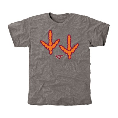 Men's Gray Virginia Tech Hokies Auxiliary Logo Tri-Blend T-Shirt