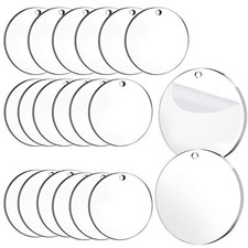 Acrylscheibe Rund mit Loch 20 St Acryl Rohlinge Transparente Kreis ScheibeRu...