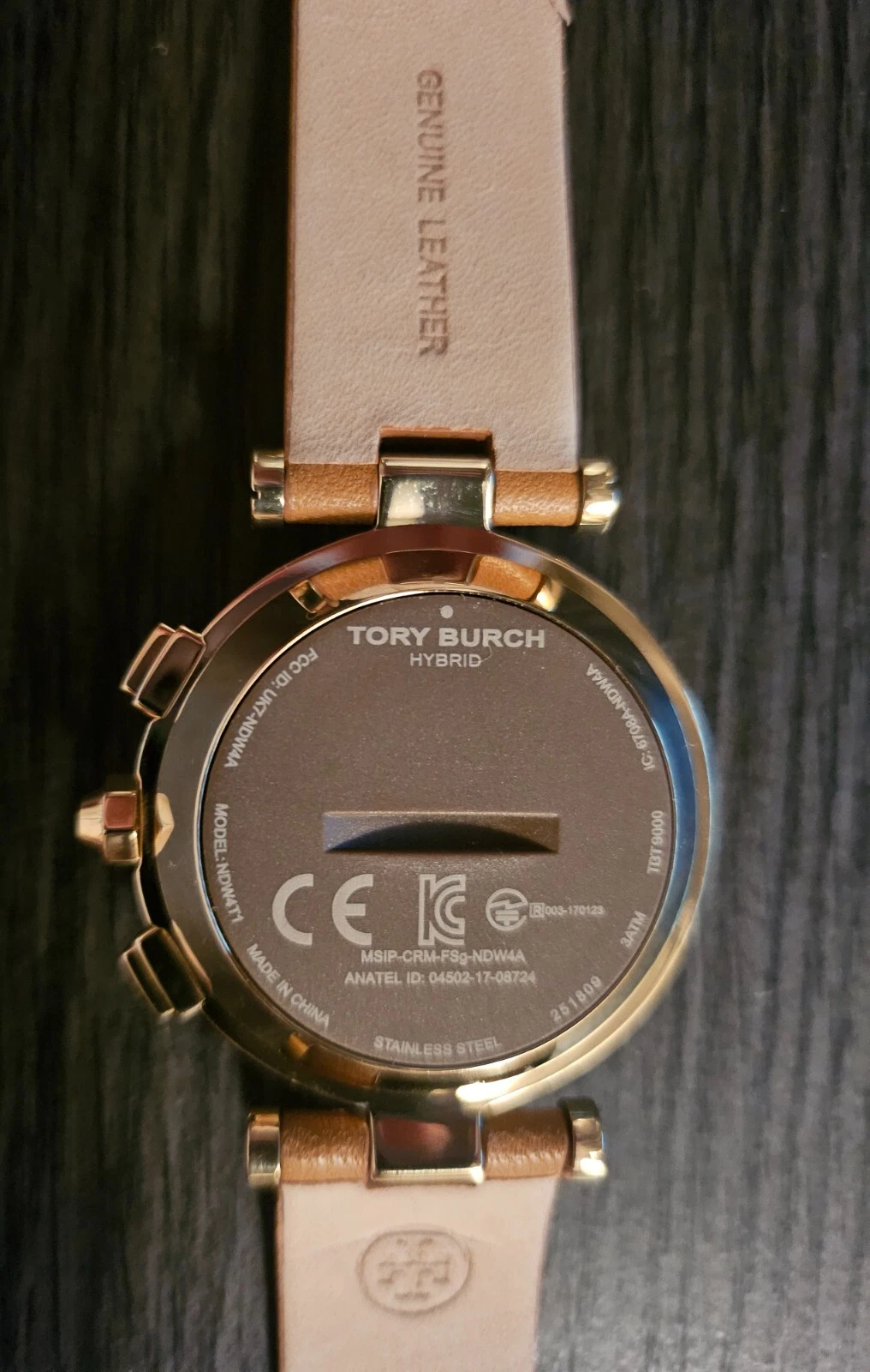 AUTENTICO Orologio Ibrido LadiesTory Burch Classic T tono oro TBT9000 (Q)