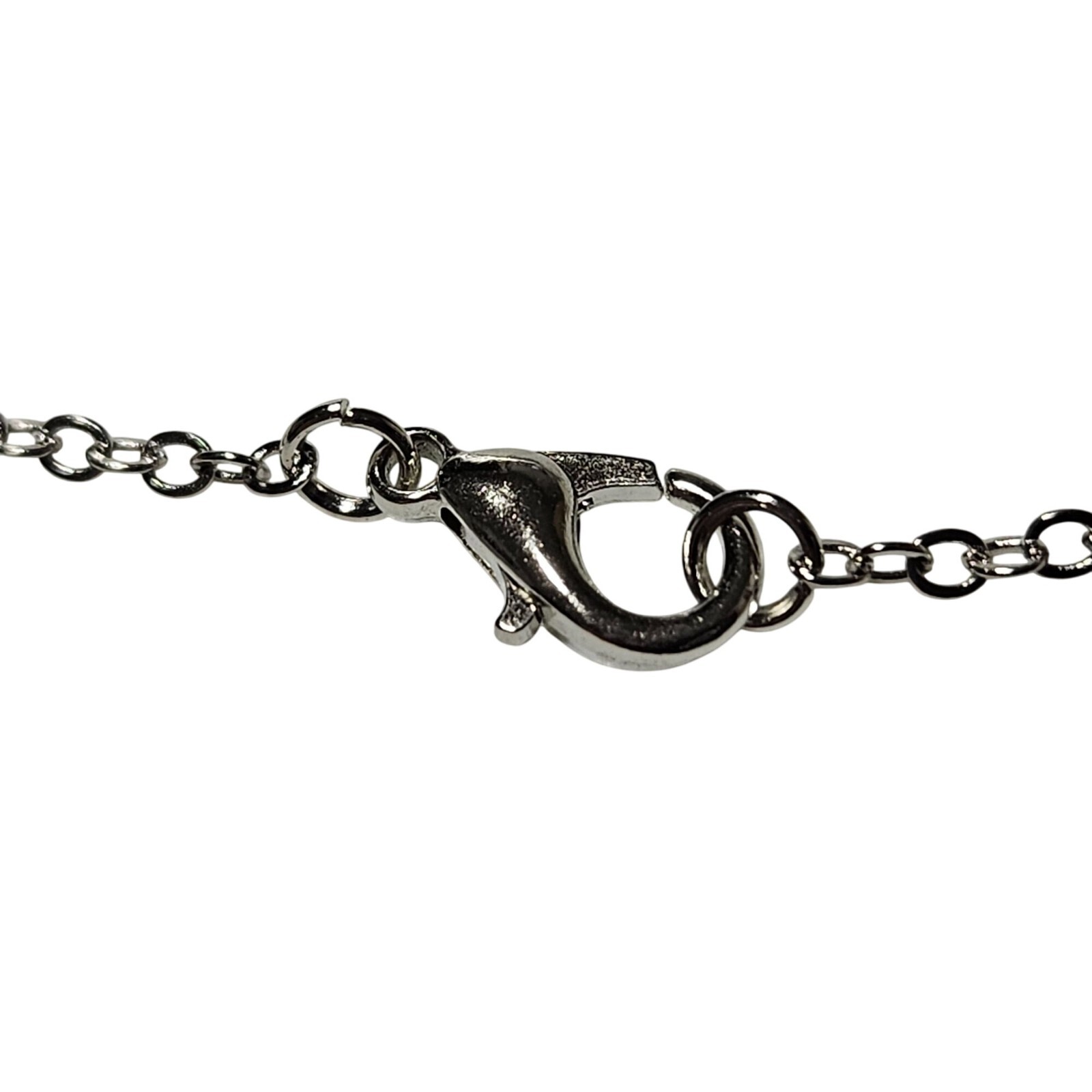 Elegant Ruby Red Gemstone Silver Tone Pendant Nec… - image 4