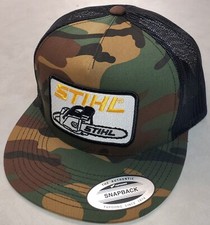 STIHL Patch on Yupoong Trucker Hat / YP Classic 6006 Snapback Camo/Black