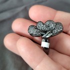 Hypoallergenic Black Stainless Steel Fashion Ring Cubic Zirconia Mesh Size 8 — photo 7