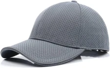 Zylioo XXL Oversize Baseball Mesh Cap,Large Structured X-Large-XX-Large, Gray 