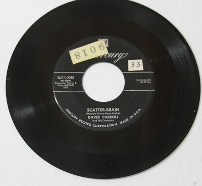David Carroll Scatter-Brain / Love Is Just Around the Corner 45 RPM Promo - 1958