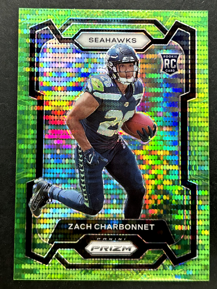 2023 Panini Prizm - Zach Charbonnet #392 Seahawks - RC Green Pulsar Prizm