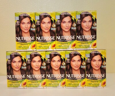 9 PK GARNIER 51U DEEP ASH LIGHT BROWN NUTRISSE PERMANENT HAIR COLOR MEXICO