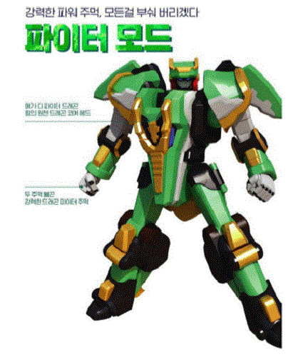 [Dino Core] Evolution 2 Mega D_Fighter KRONO Transformer Robot Change Mode Toy - Picture 5 of 6