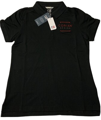 Brand New Cutter & Buck Corian Design Women s Drytec Polo Black Size XL